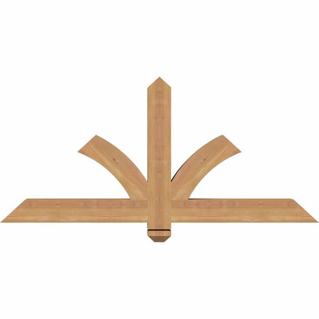 Ekena Millwork Redmond Smooth Timber Gable Bracket, Western Red Cedar, 48"W x 22"H x 3 1/2"D x 3 1/2"F, 11/12 Pitch GBW048X22X0404RED00SWR